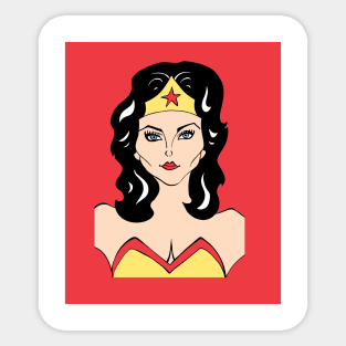 FEMALE SUPERHERO FAN ART Sticker